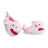 Maxbell Shark Slippers Winter Cartoon Indoor Shoes Keep Warm Anti Slip Kids Slippers Pink