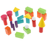 Maxbell Maxbell 32pcs Wooden Geometric Solids 3-D Shapes Geometry Math Manipulatives Toy