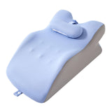 Maxbell Back Pillow Wedge for Bed Memory Foam Versatile for Home Living Room Leaning Blue and Light Grey