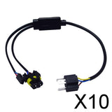 Maxbell 10x1pcs H4 9003 HB2 Hi/Lo Bi-Xenon HID Bulbs Wiring Controllers Relay Harness