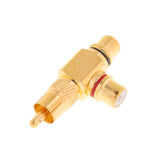 2pieces RCA Plug 1 Male to 2 RCA Socket Female Connector Adaptor Gold Plated