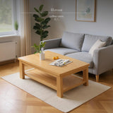 Maxbell Nordic Solid Wood Sofa · Perfect for Small Living Rooms Coffee Table