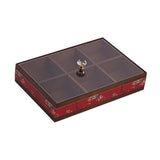Maxbell Serving Tray Decorative Multifunctional with Lid for Candy and Sweets Chocolates red  single layer