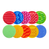 10 Pieces Sensory Silicone Mats Sensory Circles for Children Kids Fine Motor