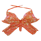Maxbell 3xSequin Butterfly Crop Top Halloween Party Belly Dance Club Rave Orange