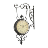 Maxbell Double Sided Wall Clock Home Decoration 360 Degree Rotation Decorative Clock Black