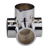 Maxbell Round Pipe Connector Sturdy Tube Mount for Display Stand Frame Clothes Rails 4 Way