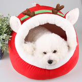 Maxbell Maxbell Soft Pet Kennel Cute Reindeer Warm Bed House Small Dog Cat Puppy House L