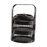 Maxbell Bamboo Woven Basket 2 Tiers Handmade for Holiday Party Treats Picnic Camping S