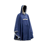 Maxbell Kids Rain Poncho Waterproof Hoodie Poncho for Girls Boys Unisex Kids Fishing Blue L