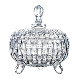 Maxbell Candy Jar with Lid 685ml Elegant Home Decoration for Food Wedding Chocolates Clear