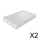 Maxbell 2xDough Proofing Box Large Capacity Multifunction for Fridge Pantry Restaurant 30cmx40cmx7.5cm