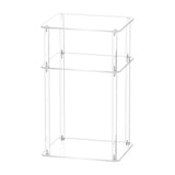 Maxbell Clear NightStand Table Narrow Bedside Table for Living Room 3 Tier End Table
