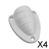 Maxbell 4xClam Shell Vent Cap Easy Installation for Van Yacht Outdoor Application white 65x73MM