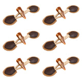 Maxbell 6 Sets Sew on Toggle Buttons Resin Horn Buttons for Winter Coat Bags Clothes Style B