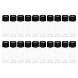 Maxbell Maxbell 20x5ML Mini Empty Essential Oil Sample Bottles w/ Screw Caps Clear+Black Cap