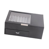 Maxbell 2 Layer Pen Display Case Desk Storage Box for Office Supplies Office Counter Black