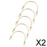Maxbell 2x5Pcs Metal Purse Handles Handbags Tote Bag Decorative Handles Bag Handle