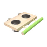 Maxbell Bird Feeding Dish Cup Wooden for Cage Bird Perch for Lovebird Macaw Parakeet Double bowl
