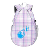 Tennis Backpack Fitness Sport Badminton Bag for Pickleball Badminton Racquet Purple Plaid