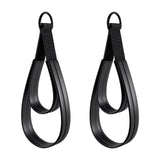 Maxbell 2Pcs D Rings Straps Handle Yoga Home Pilates Double Loop Straps for Reformer Black Rings