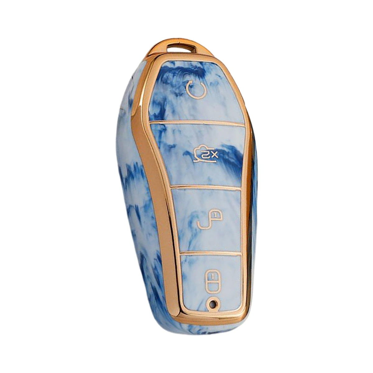 Maxbell Car Key Fob Cover Case Protective for Byd Atto 3 Yuan Plus Han EV Blue