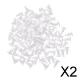Maxbell 2x100 Pieces Car Door Sealing Strip Trim Panel Rivet Fastener 7.8mm Hole White
