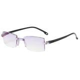 Maxbell Rimless Presbyopic Eyeglasses Blue Light Blocking Fashion for Shopping 250°