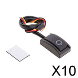 Maxbell 10x12V 200mA Car Push Button Start Stop On Off Switch Light Control