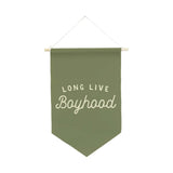 Maxbell Long Live Boyhood Banner Easy to Hang Wall Decor for Party Kids Room Nursery Green