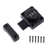 Maxbell Password Rotary Hasp Lock Gate Door Latch Locks for Protecting Private Space Black