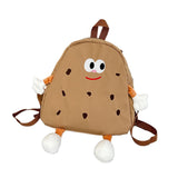 Maxbell Cookies Kids Backpack Zipper Closure Cute Rucksack for Nursery Children Gift Brown
