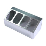 Maxbell Spice Canister Organizer Storage Spice Pots Shelf for Table Pantry Household 4 grids