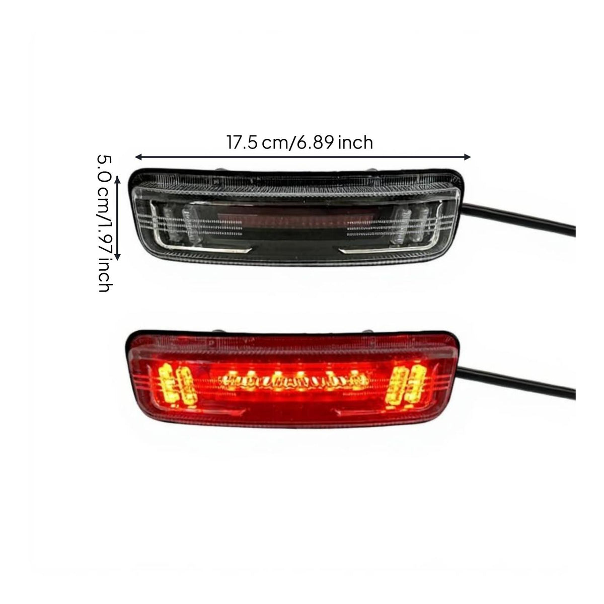 light-emitting diode, 12V/48V/60V, Waterproof Brake Turn alert, Universal for Red 48-60V