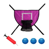 Maxbell Trampoline Basketball Hoop Set Soft Basketball Game Accessories for Training Blue Basketball