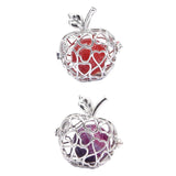 Maxbell Apple Natural Agate Cages Pendants Jewelry Making Essential Locket Pendants