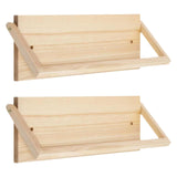 Maxbell 2 Pieces Wall Mounted Shoe Rack Wood Foldable Hanger for Sneaker Slipper Rvs