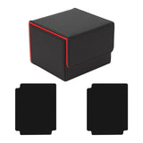 Card Deck Box Sleeved Cards Holder Premium Portable Display Playing Card Box Plaid Black Red