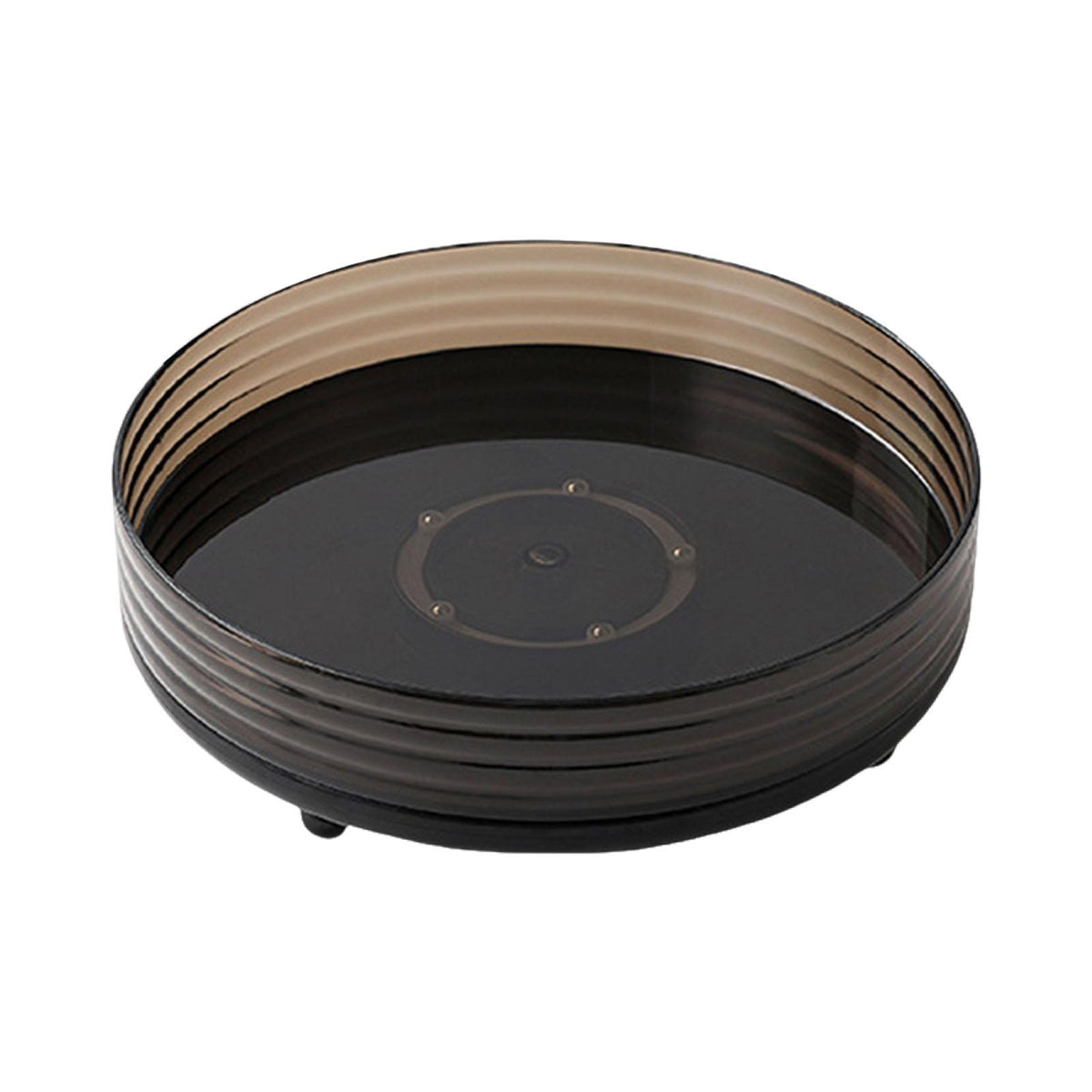 Maxbell 360° Rotating Makeup Organizer Round Makeup Brush Holder for Perfume Cabinet Black