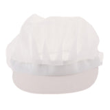 6Pcs Cook Adjustable Kitchen Baker Chef Elastic Cap Hat Catering White+Pink