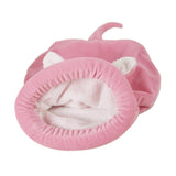 Maxbell Maxbell Cute Cat Kitten Sleeping Bag Winter Warm Soft Nest Kennel Grey/Coffee/Pink Pink