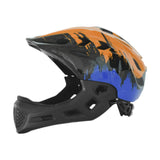 Bike Helmet for Kids Fashion Bicycle Helmet for Biking Outdoor Rock Climbing Orange Blue