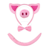 Maxbell Pig Costume Set Headwear Animal Cosplay for Performance Carnival Stage Shows No Gloves