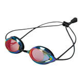 Maxbell Mirror Swim Goggles Wide View Men Women Adjustable Professional Pool Goggles Red