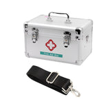 Maxbell Lockable First Aid Cabinet Box with Shoulder Strap for Home with Top Handle 31x20x19cm