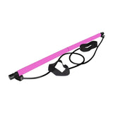 2 Sections Pilates Bar Equipment Fitness Stick for Sports Bodybuilding Squat Pink