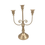 Maxbell 3 Arms Candle Holder Metal Candelabra for Dining Table Party Home Decoration golden