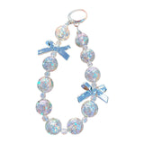 Maxbell Phone Charm Phone Keychains Purse Backpack Accessory for Birthday Gift Woman argent