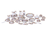 Maxbell 1/12 Doll House Steel Tableware, Dining Ware Porcelain Dish Plate, Cooking Tools