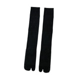 Maxbell Thin Long Tabi Sandal Socks Big Toe Separated for Women Flip Flops Accessory Black